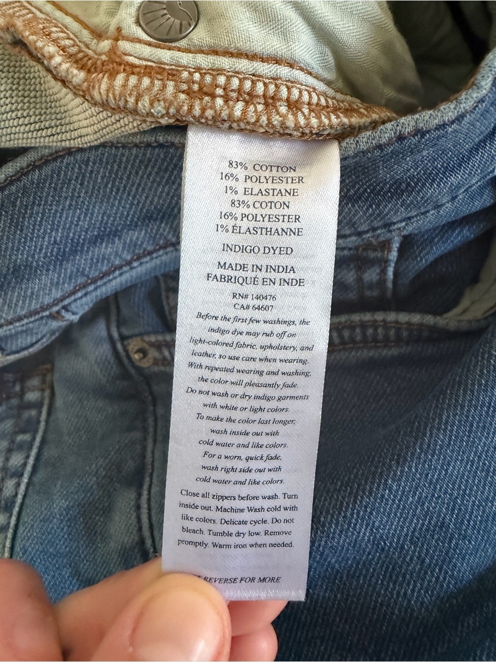 Faherty Light Blue Denim Jeans Size 29 - Picture 9 of 9